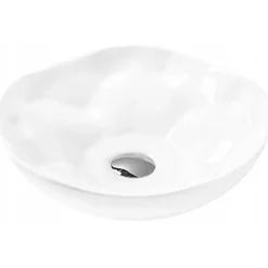 Silla Global Vasque à poser ovale, céramique 41x41x12 cm Blanc