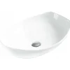 Silla Global Vasque à poser ovale, céramique 56x39,5x15,5 cm Blanc