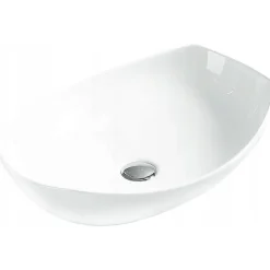 Silla Global Vasque à poser ovale, céramique 56x39,5x15,5 cm Blanc