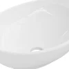 Silla Global Vasque à poser ovale, céramique 40,5x33x14 cm Blanc
