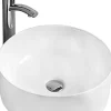 Silla Global Vasque à poser ovale, céramique, 41x41x14 cm, blanc