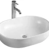 Silla Global Vasque à poser ovale, céramique, 59x40x14 cm, blanc