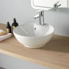 Planète Bain Vasque à poser porcelaine blanche 41cm- Rebords fins