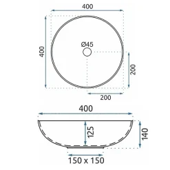 Rea Vasque À Poser Aztec Blue Round