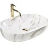 Rea Vasque À Poser Cleo 61 Shiny Aiax White Oval* Vasque À Poser