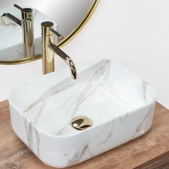 Rea Vasque À Poser Demi Mini Shiny Aiax White Rectangle