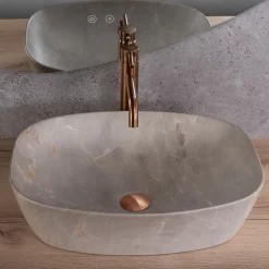 Rea Vasque À Poser Freja Beige Oval* Vasque À Poser