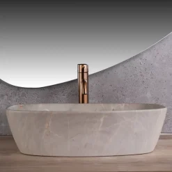 Rea Vasque À Poser Freja Beige Oval* Vasque À Poser