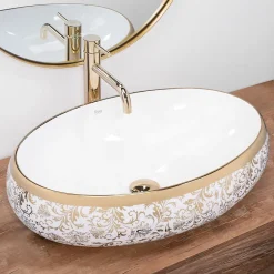 Rea Vasque À Poser Meryl White Gold Oval