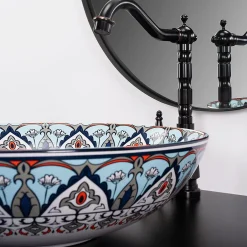 Rea Vasque À Poser Mexico Multicolour Oval* Vasque À Poser