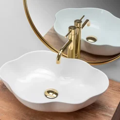 Rea Vasque À Poser Pearl White Oval