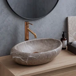 Rea Vasque À Poser Roxy B Stone Nature Grey Oval* Vasque À Poser