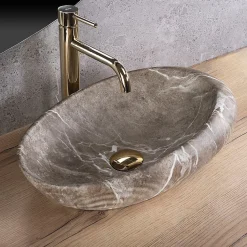 Rea Vasque À Poser Roxy B Stone Nature Grey Oval* Vasque À Poser