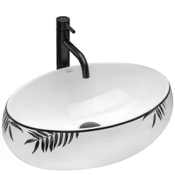 Rea Vasque À Poser Shila White Black Oval