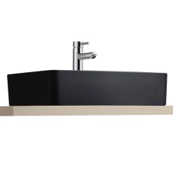 Homesight Vasque à poser rectangulaire céramique noir et blanc Albi* Vasque À Poser