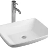 Silla Global Vasque à poser rectangulaire, céramique 59x44x12 cm Blanc* Lavabo