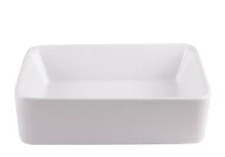 GoodHome Vasque à poser rectangulaire céramique blanche Surma* Vasque À Poser