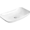 Silla Global Vasque à poser rectangulaire, céramique 60x38x10 cm Blanc* Lavabo