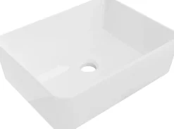 Silla Global Vasque à poser rectangulaire, céramique 48x37x13 cm Blanc