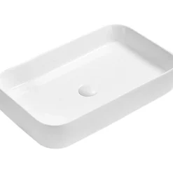 Silla Global Vasque à poser rectangulaire, céramique 60x37x11 cm Blanc
