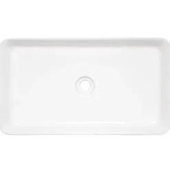 Kerra Vasque à poser rectangulaire en ceramique LISA exterieur rainure 67.5 x 37.5 x 12 cm* Vasque À Poser