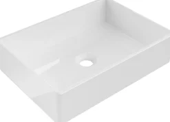 Silla Global Vasque à poser rectangulaire, céramique 45x32x11 cm Blanc