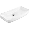 Silla Global Vasque à poser rectangulaire, céramique 60,5x39x13 cm Blanc* Lavabo
