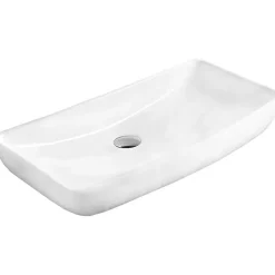 Silla Global Vasque à poser rectangulaire, céramique 60,5x39x13 cm Blanc* Lavabo