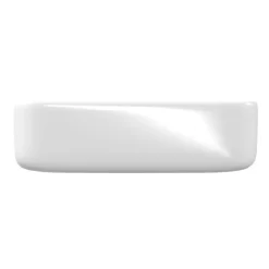 Sanizéo Vasque à poser rectangulaire en céramique blanc brillant L48xl37xProfondeur 13cm - SANIZEO Vesta.