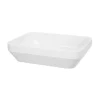 GoodHome Vasque à poser rectangulaire en résine blanc satin l.45 x H.11,5 x P.35 cm, Teesta* Vasque À Poser