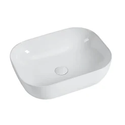 Stano Vasque à poser rectangulaire en ceramique CUARTO 3 coloris 45.5 x 32.5 cm Blanc brillant* Vasque À Poser