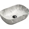 Silla Global Vasque à poser rectangulaire 45,5x32,5x13,5 cm, Marbre gris