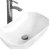 Silla Global Vasque à poser rectangulaire, céramique 46x23x12 cm Blanc