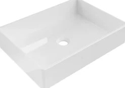 Silla Global Vasque à poser rectangulaire, céramique 51x37x11 cm Blanc* Lavabo
