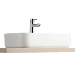 Homesight Vasque à poser rectangulaire céramique blanc Kalvin