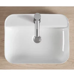Homesight Vasque à poser rectangulaire céramique blanc Kalvin