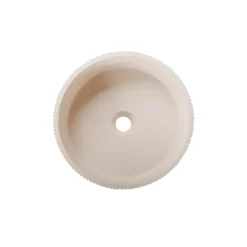 Homesight Vasque à poser ronde béton beige Ø37 x H.12 cm Balte
