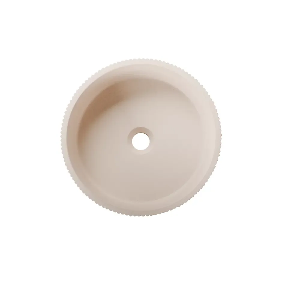 Homesight Vasque à poser ronde béton beige Ø37 x H.12 cm Balte