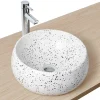 Homesight Vasque à poser ronde coloris Terrazzo Ø40 x H.15 cm