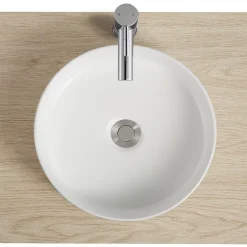 Homesight Vasque à poser ronde céramique blanc mat Ø36 x H.12 cm Romeo* Vasque À Poser
