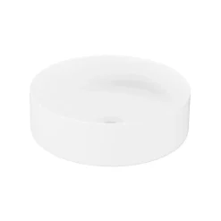 GoodHome Vasque à poser ronde céramique blanc mat Samal* Vasque À Poser