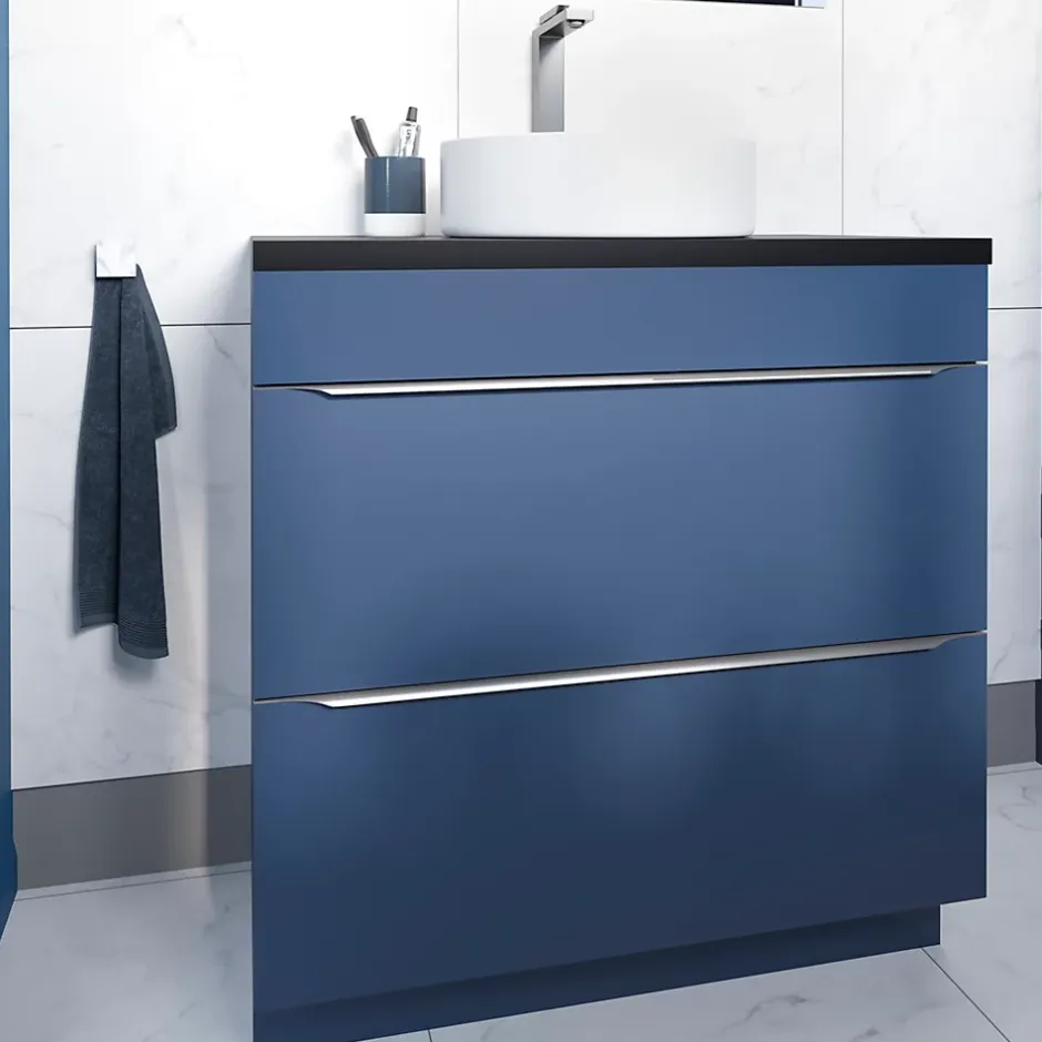 GoodHome Vasque à poser ronde céramique blanc mat Samal* Vasque À Poser