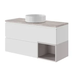 GoodHome Vasque à poser ronde céramique blanc mat Samal* Vasque À Poser
