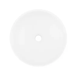 GoodHome Vasque à poser ronde céramique blanc mat Samal* Vasque À Poser
