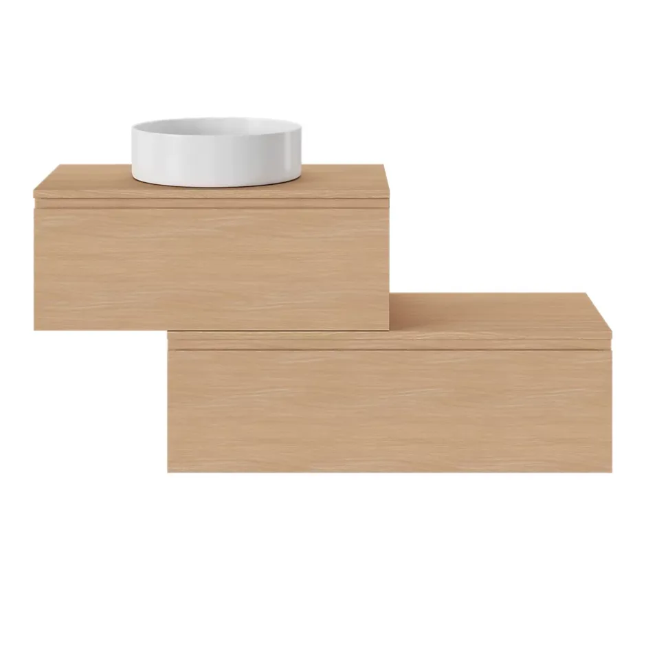 GoodHome Vasque à poser ronde céramique blanc mat Samal* Vasque À Poser