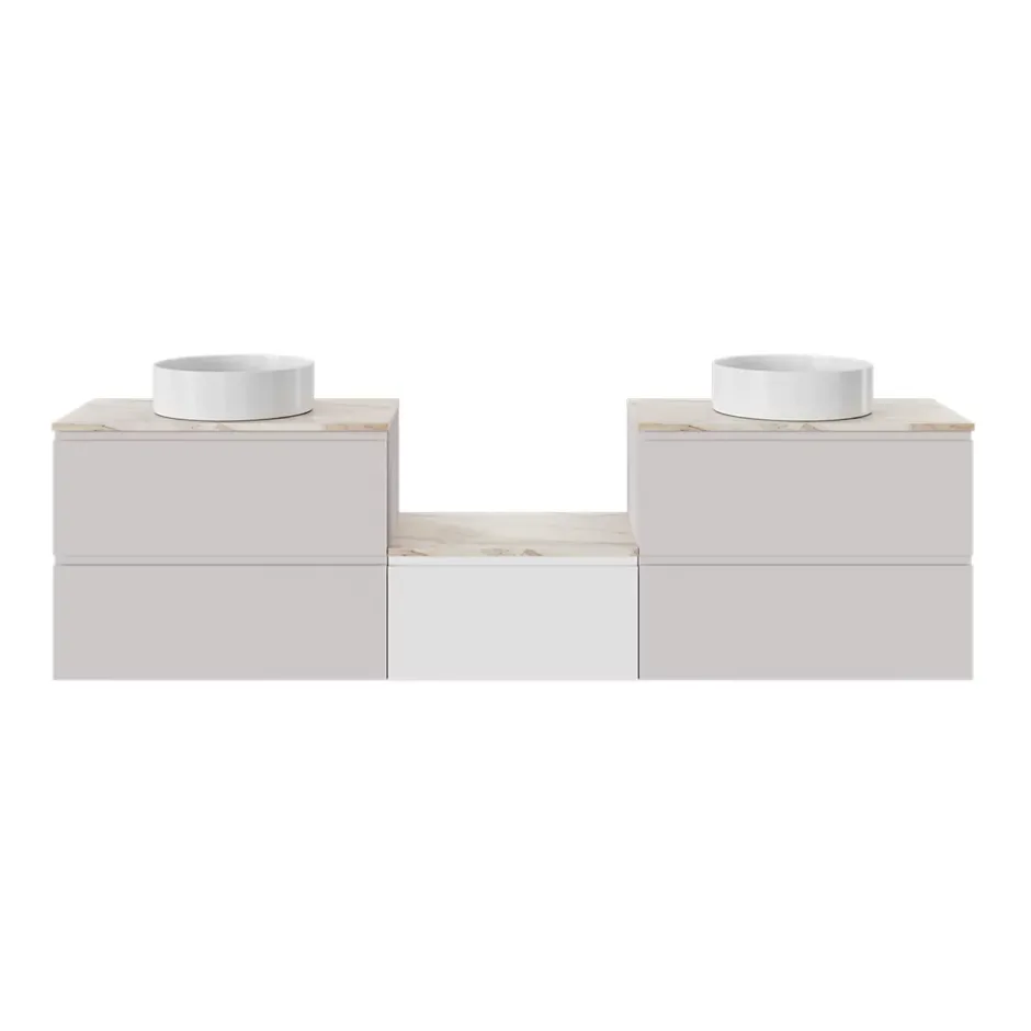 GoodHome Vasque à poser ronde céramique blanc mat Samal* Vasque À Poser