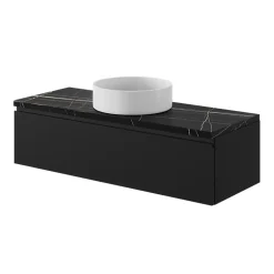 GoodHome Vasque à poser ronde céramique blanc mat Samal* Vasque À Poser