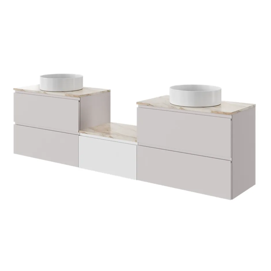 GoodHome Vasque à poser ronde céramique blanc mat Samal* Vasque À Poser