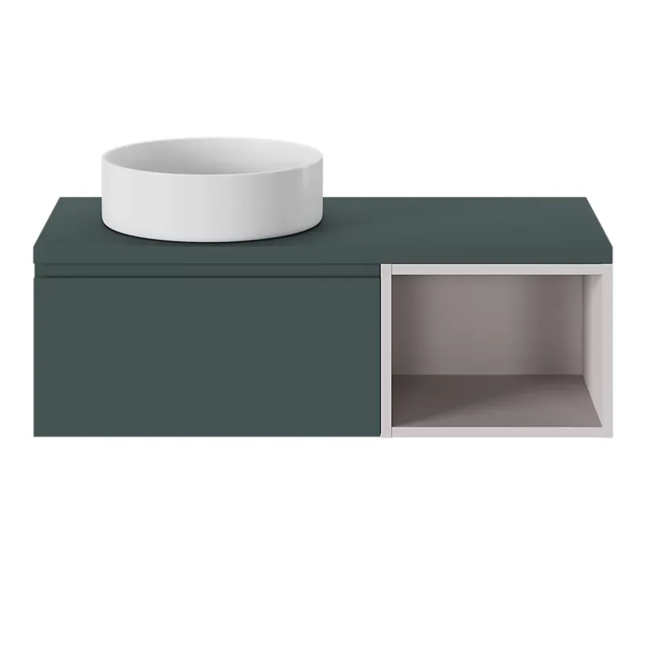 GoodHome Vasque à poser ronde céramique blanc mat Samal* Vasque À Poser