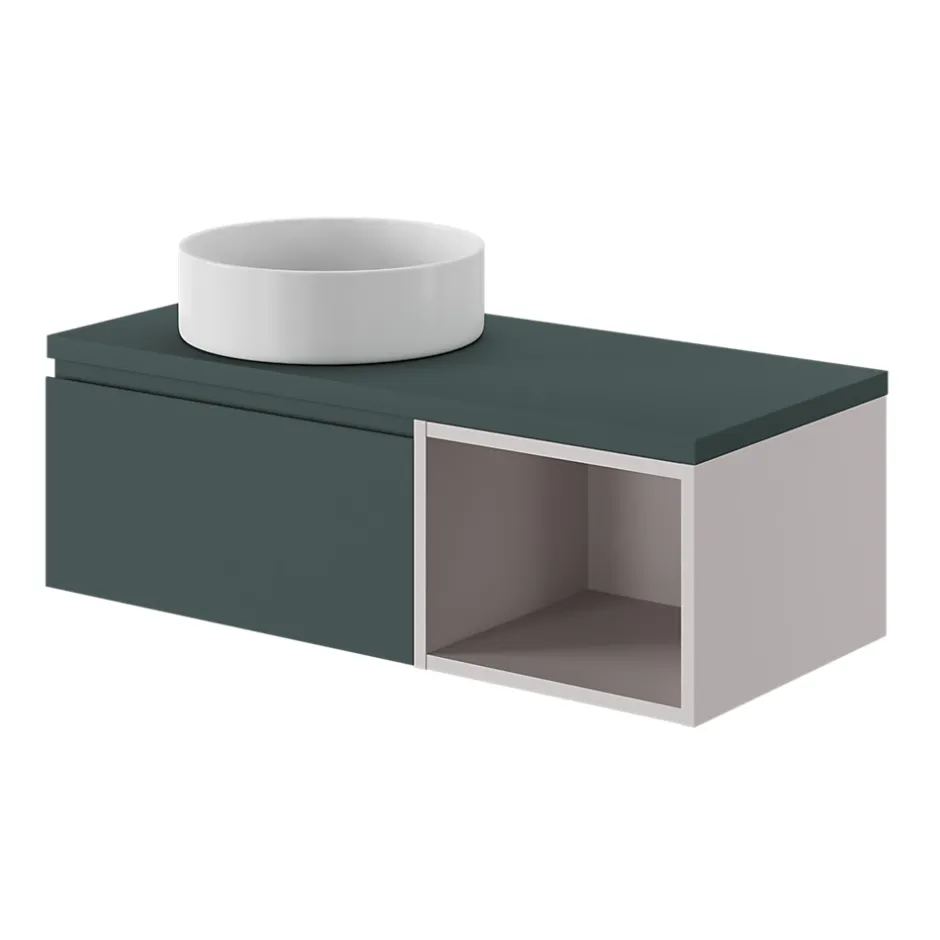 GoodHome Vasque à poser ronde céramique blanc mat Samal* Vasque À Poser